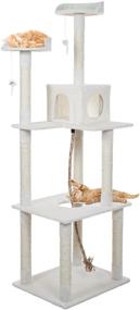 img 4 attached to 🐾 Enhanced Scratching Experience with PETMAKER Cat Tower Collection - Features Scratch Posts, Cozy Perches, Condo Hideout, and Interactive Hanging Toys