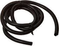 🔌 jt&amp;t products (4306f) - 1/2-inch diameter, flex-guard convoluted tubing, split seam, black - 7 feet cut logo