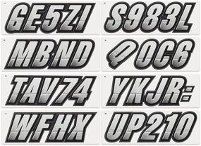 img 2 attached to 🚤 High-Performance Stiffie Techtron Silver/Black 3" Alpha-Numeric Registration ID Stickers for Boats & Personal Watercraft
