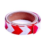 🚧 tuyrchu self-arrow safety reflective tape red white 1" – enhance visibility & safety with this reflective tape logo