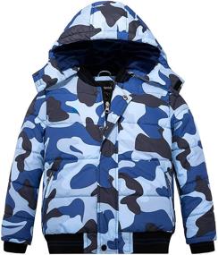 img 4 attached to 🧥 Boys' Clothing: Wantdo Thicken Hooded Jacket - Perfect Outwear for Jackets & Coats