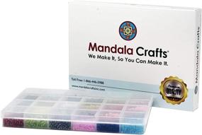 img 2 attached to 📿 Versatile Glass Seed Beads Kit: Mandala Crafts' Mini Glass Beads for Jewelry Making, Bracelets & Waist Beads, Bulk Beading Supplies - 9000 PCs, Size 8/0 - 3 X 2mm