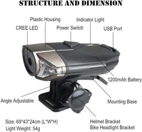 img 1 attached to 🚲 WASAGA Bike Helmet Light - 400 Lumens LED Bicycle Helmet Light with 3 Modes | USB Rechargeable & Waterproof Bike Front Headlight | Ideal for Riding and Outdoor Activities