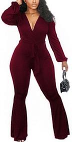 img 4 attached to 👗 Stylish Women's Jumpsuits and Rompers for Birthday Outfits: Shop Now!