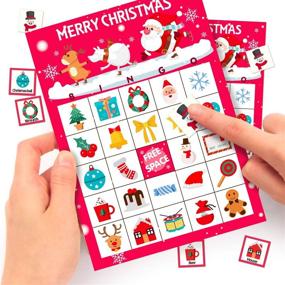 img 3 attached to 🎲 40 Players Gift Games Bingo Cards for Christmas Halloween Kids Class Party Supplies Activity 52PCS Reusable Board Games for Family Holiday Party, School Classroom Activity, Easy to Separate with KD KIDPAR