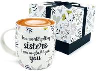 🎁 triple gifffted world of sisters - best sister ever coffee mug: perfect gift for adult sisters, brothers, and sisters of all ages - birthday, rakhi, valentines, mothers day, and christmas logo