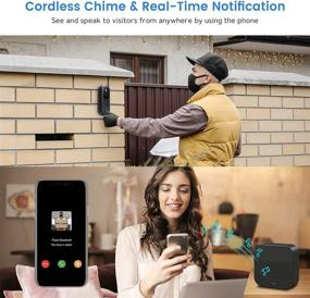 img 1 attached to 🔔 Wireless WiFi Video Doorbell Camera with Chime - 1080P HD, Motion Detection, Night Vision, 2-Way Audio, Cloud Storage, Easy Installation