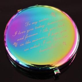 img 3 attached to 🎁 Compact Makeup Mirror for Sisters - Ideal Gift for Birthdays, Christmas, Graduation, Friends, Girls, Sister