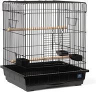 🐦 spacious and stylish: prevue hendryx square roof parrot cage, black - ideal for your feathered friend (sp25217b/b) logo