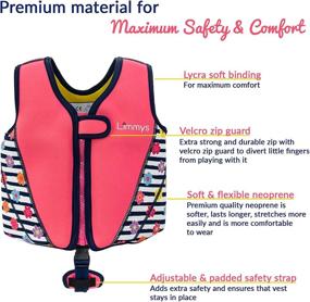 img 3 attached to 🏊 Limmys Premium Neoprene Swim Vest: Unbeatable Buoyancy Aid for Girls - Includes Drawstring Bag