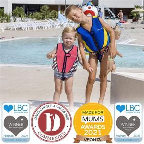 img 1 attached to 🏊 Limmys Premium Neoprene Swim Vest: Unbeatable Buoyancy Aid for Girls - Includes Drawstring Bag