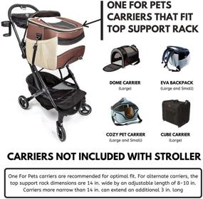 img 1 attached to 🐾 One for Pets Pet Stroller for Small and Medium Dogs and Cats - 3-in-1 Luxury Carrier, Booster Seat, and Stroller, No Assembly Required - Black (Chickadee-Stroller) - Enhanced SEO