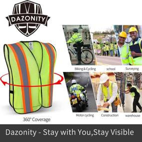 img 1 attached to Dazonity Visibility Reflective Construction Runnning Occupational Health & Safety Products and Personal Protective Equipment