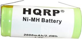 img 3 attached to HQRP 42mm Long Battery for Braun 5000, 3745, 3761, 3762, 5000 Toothbrush Repair – 2000mAh Professional Care Triumph Sanyo 346 Sanyo346+