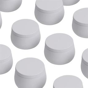 img 3 attached to 🕯️ 24-pack of 8oz White Candle Tins with Lids - Bulk Candle Making Jars