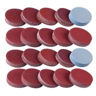 🔄 200pcs 3 inch hook loop sanding discs by vézaar - orbital sander pad for headlight restorations - sandpaper backing with aluminum oxide - assorted grits: 80 100 180 240 600 800 1000 1200 2000 3000 logo