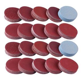 img 4 attached to 🔄 200PCS 3 inch Hook Loop Sanding Discs by VÉZAAR - Orbital Sander Pad for Headlight Restorations - Sandpaper Backing with Aluminum Oxide - Assorted Grits: 80 100 180 240 600 800 1000 1200 2000 3000