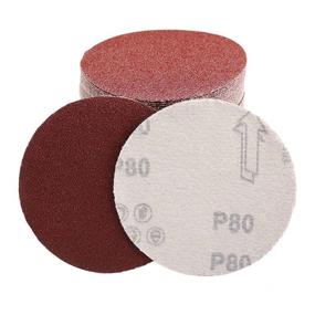 img 1 attached to 🔄 200PCS 3 inch Hook Loop Sanding Discs by VÉZAAR - Orbital Sander Pad for Headlight Restorations - Sandpaper Backing with Aluminum Oxide - Assorted Grits: 80 100 180 240 600 800 1000 1200 2000 3000