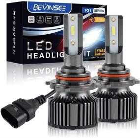 img 4 attached to Bevinsee 9012/HIR2 LED Headlight Bulbs - Mini Size with Fan, 6000LM 50W Per Pair Conversion Kit – 6000K White, Pack of 2