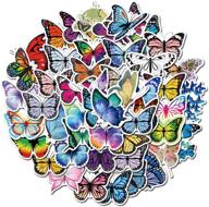 🦋 lhst 50-pack cute girl beautiful butterfly fairy stickers set - random decals for water bottles, laptops, cellphones, bicycles, motorcycles, cars, bumpers, luggage, travel cases, etc. (butterfly) logo