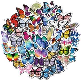 img 4 attached to 🦋 LHST 50-Pack Cute Girl Beautiful Butterfly Fairy Stickers Set - Random Decals for Water Bottles, Laptops, Cellphones, Bicycles, Motorcycles, Cars, Bumpers, Luggage, Travel Cases, etc. (Butterfly)