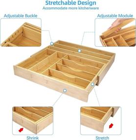 img 3 attached to Foonii Organizer Expandable Multifunctional Silverware
