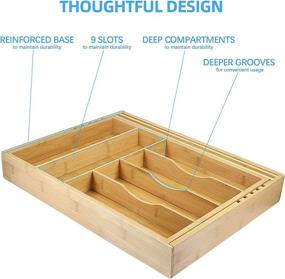 img 1 attached to Foonii Organizer Expandable Multifunctional Silverware
