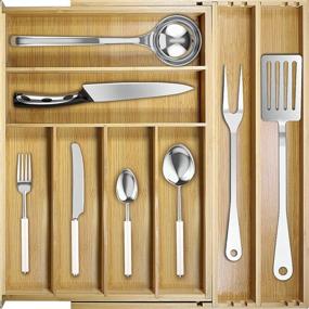 img 4 attached to Foonii Organizer Expandable Multifunctional Silverware