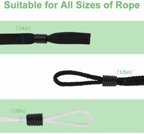 img 2 attached to 🎭 100 PCS Cord Locks for Mask, Black Elastic Adjuster Silicone Cord Stoppers, No-Slip Earloop Toggles for Drawstring Buckle Clasp Spring, Elastic Cord Adjusters Non-Slip Stopper