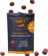 🌱 grit superfoods, performance keto protein bites - high protein, natural caffeine for energy and focus, pre-workout, nitric oxide boost blend, vegan, paleo, gluten-free soy-free (10 pack) logo