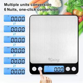 img 1 attached to 📏 Kizing Digital Kitchen Scale - Compact 500g/0.01g Pocket Jewelry & Cooking Food Scale with LCD Display, Stainless Steel - Battery Included