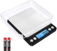 📏 kizing digital kitchen scale - compact 500g/0.01g pocket jewelry & cooking food scale with lcd display, stainless steel - battery included логотип