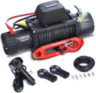 pismire waterproof synthetic rope winch - 13500 lbs load capacity, 12v with wireless remote control for trucks and suvs logo