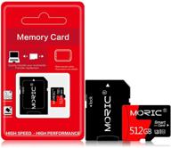 💾 high speed class 10 memory card - 512gb micro sd card with adapter for android smartphone, tablet, digital camera logo