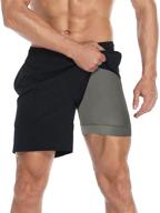 🩳 premium lrd men's athletic workout shorts: 7-inch inseam & compression liner for enhanced performance logo