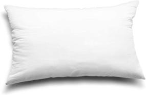 img 1 attached to 🛏️ Soft Polyester Down Alternative Decorative Pillow Insert - Edow Lightweight Sham Stuffer, Machine Washable (12x20, White)