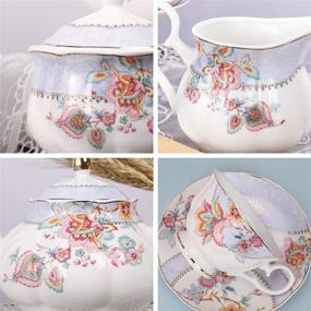 img 3 attached to 🌸 Fanquare Flower-Patterned Porcelain Wedding Service