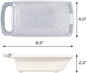 img 3 attached to 🔪 Square Non-Slip Quick Radish Grater with Saucer - Perfect for Japanese Radish, Carrots, Ginger, and Apple