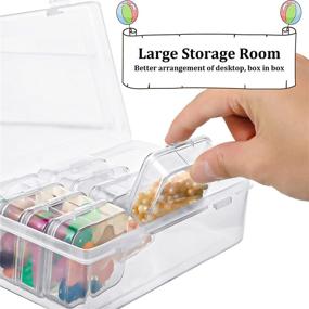 img 2 attached to 📦 Set of 12 Mini Clear Plastic Storage Cases with Hinged Lid – Transparent Boxes for Bead Storage, Crafts, and Supplies