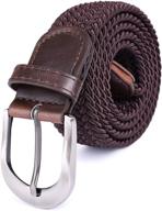 braided stretch elastic leather multicolored men's accessories for belts logo