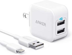 img 4 attached to 🔌 Зарядное устройство Anker PowerPort III для iPhone с сертифицированным Lightning-кабелем MFi - с двумя USB-портами, складной штепсель - совместимо с iPhone, iPad и другими устройствами