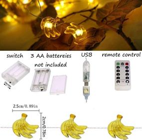 img 3 attached to Waterproof Battery/USB Powered 8 Modes LED Fairy String Lights with Remote Control - Ideal for Wedding, Party, Festival, Indoor, Outdoor (Banana)