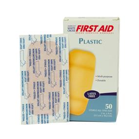 img 1 attached to 🩹 American White Cross - 261846 First Aid Plastic Adhesive Bandages: Latex Free, X-Large Strips, 2" x 4" - 50 Per Box