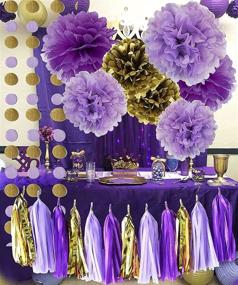 img 2 attached to 🎉 Qian's Graduation Party Decorations 2021 - Purple and Gold Birthday, Bridal Shower, and Wedding Decor - Glittery Gold and Purple Theme