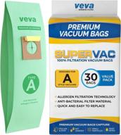 🧳 30-pack of veva premium supervac vacuum bags - compatible with hoover type a upright vacuum cleaner, model 4010001a логотип