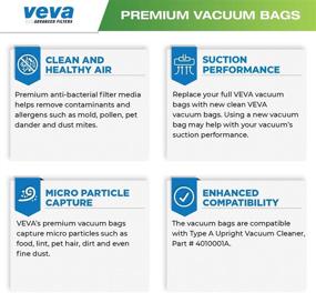 img 2 attached to 🧳 30-Pack of VEVA Premium SuperVac Vacuum Bags - Compatible with Hoover Type A Upright Vacuum Cleaner, Model 4010001A