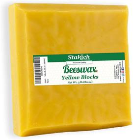 img 1 attached to 🌼 Premium Stakich Yellow Beeswax Block - Pure and Triple Filtered - Large 5 Pound Size