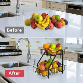 img 1 attached to 🥦 2-Tier Vegetable Storage for Countertops by MaraFansie