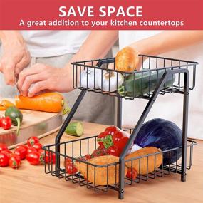 img 3 attached to 🥦 2-Tier Vegetable Storage for Countertops by MaraFansie