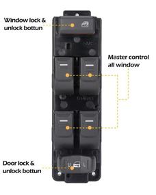 img 3 attached to 25779767 OEM Driver Side Power Window Master Switch for Colorado and Canyon 2004-2012, Hummer H3 2006-2010, H3T 2009-2010 with White Backlight - Premium Replacement